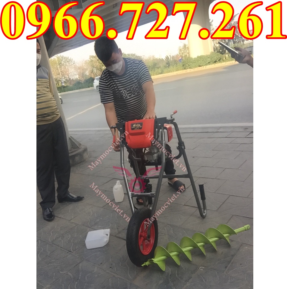 Máy khoan đào hố đất trồng cây đẩy tay