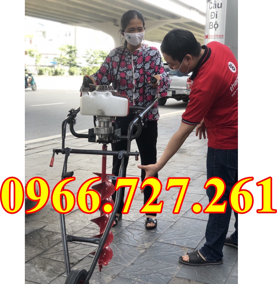 Máy khoan đào hố đất trồng cây đẩy tay