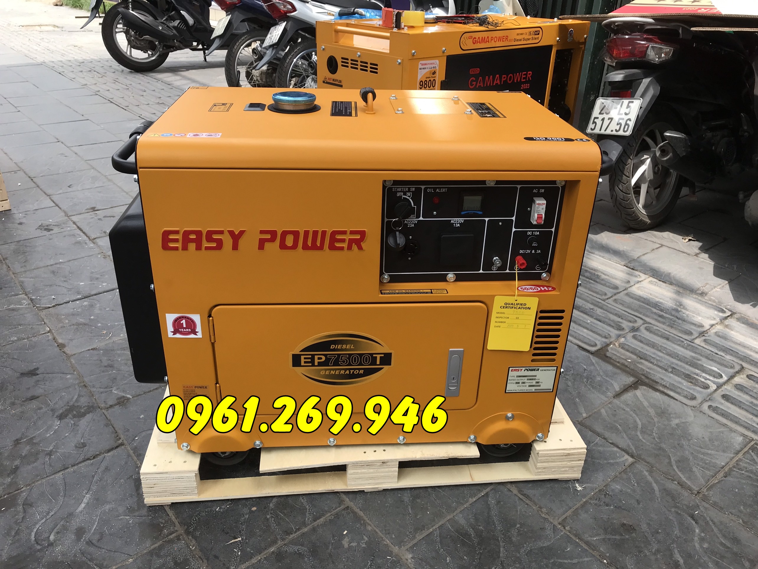 Máy phát điện 6kw chạy dầu Easy Power EP7500T
