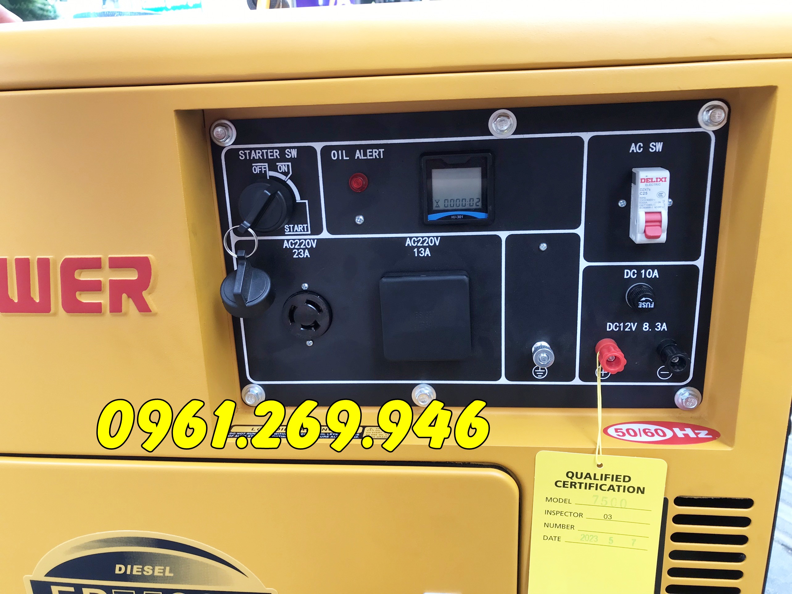 Máy phát điện 6kw chạy dầu Easy Power EP7500T