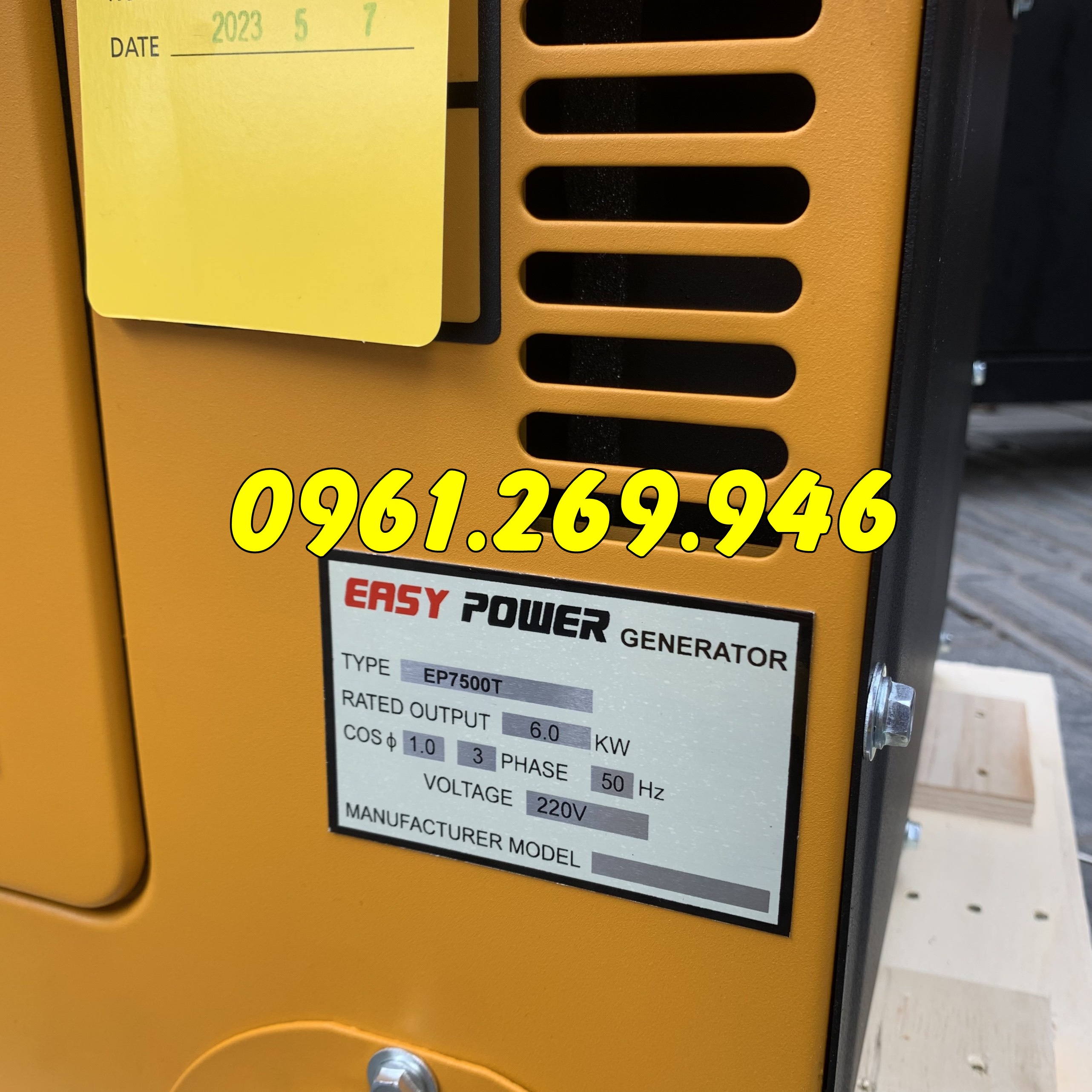 Máy phát điện 6kw chạy dầu Easy Power EP7500T
