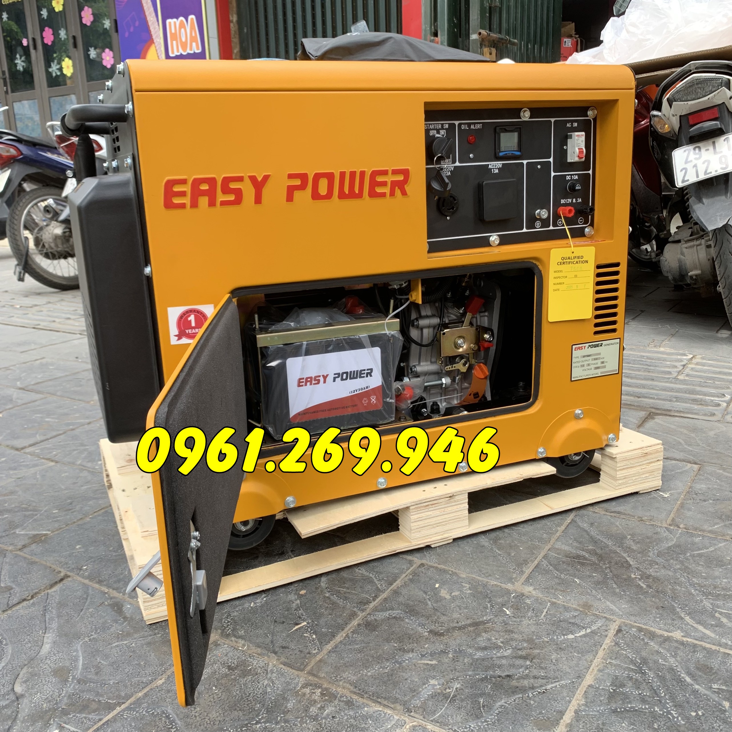 Máy phát điện 6kw chạy dầu Easy Power EP7500T