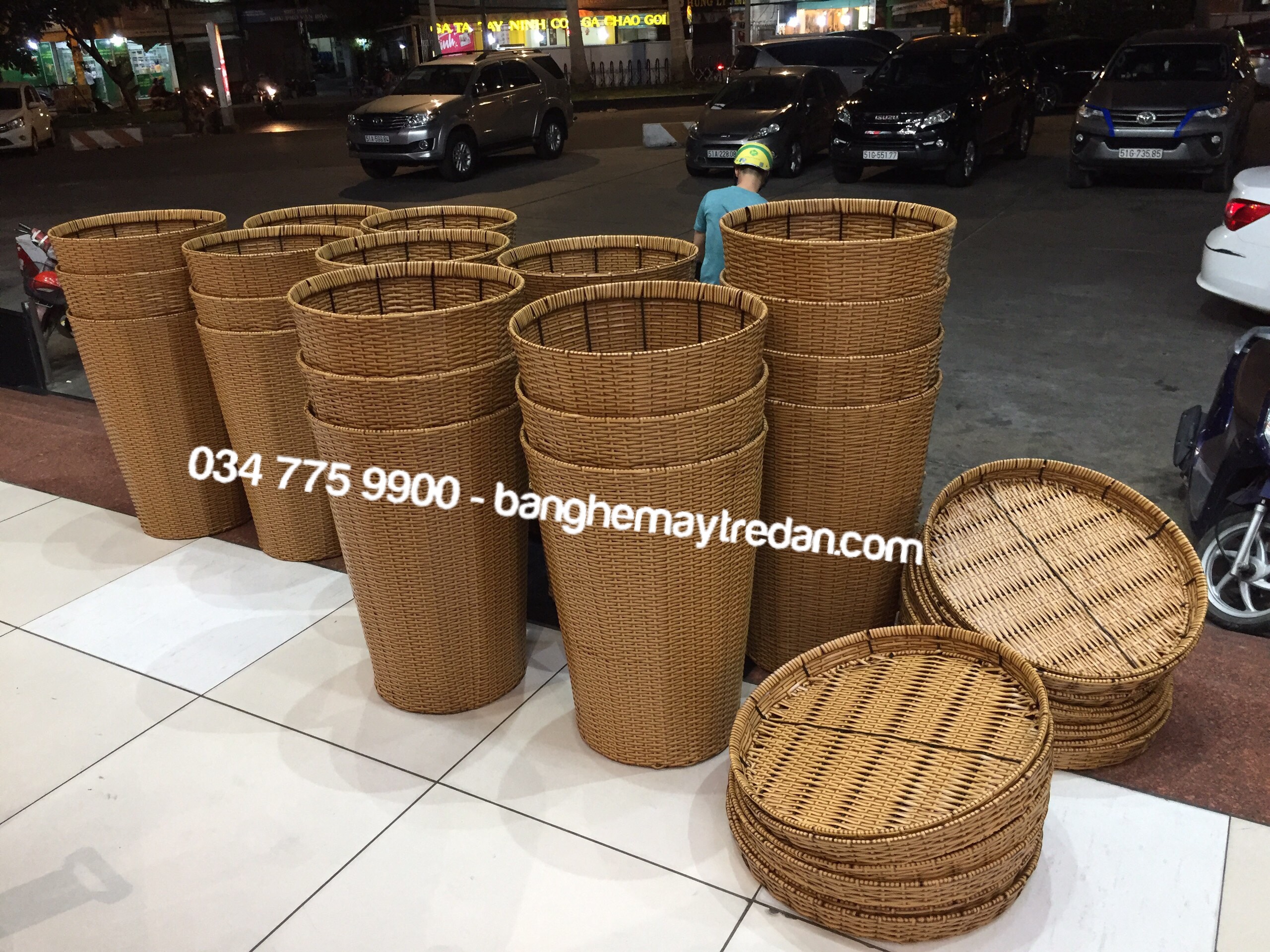 Giỏ trưng bày trái cây trong siêu thị - Mây Tre Lục Bình