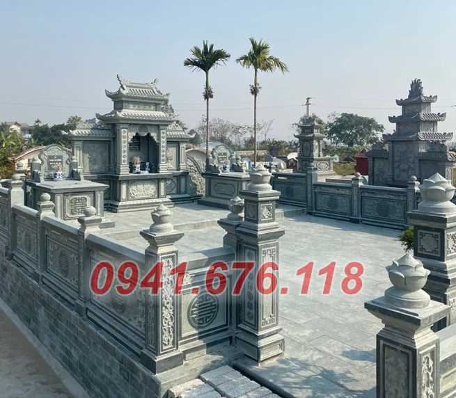 Mẫu 025 lăng mộ bằng đá bán quảng nam nhà mồ nghĩa trang dòng họ ba má