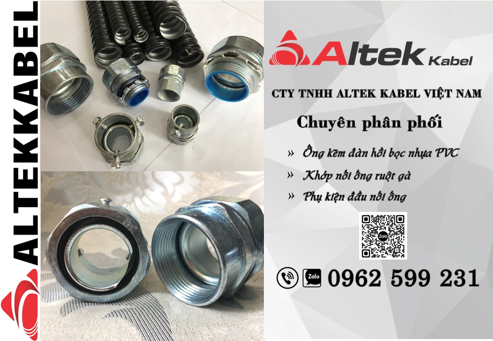Ống ruột gà Altek kabel, Ống thép mạ kẽm, Ống luồn dây điện