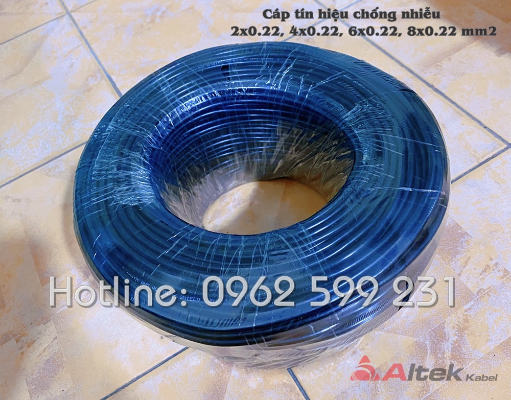 Cáp tín hiệu Altek kabel, cáp chống nhiễu 4x.022, 6x0.22, 8x0.22 mm2