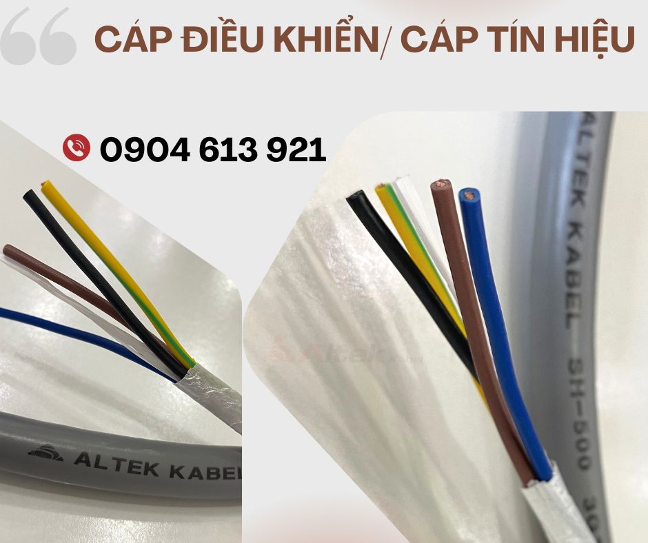 Cáp điều khiển. control cable 4 core 4x0.5, 4x0.75, 4x1.0, 4x1.5mm