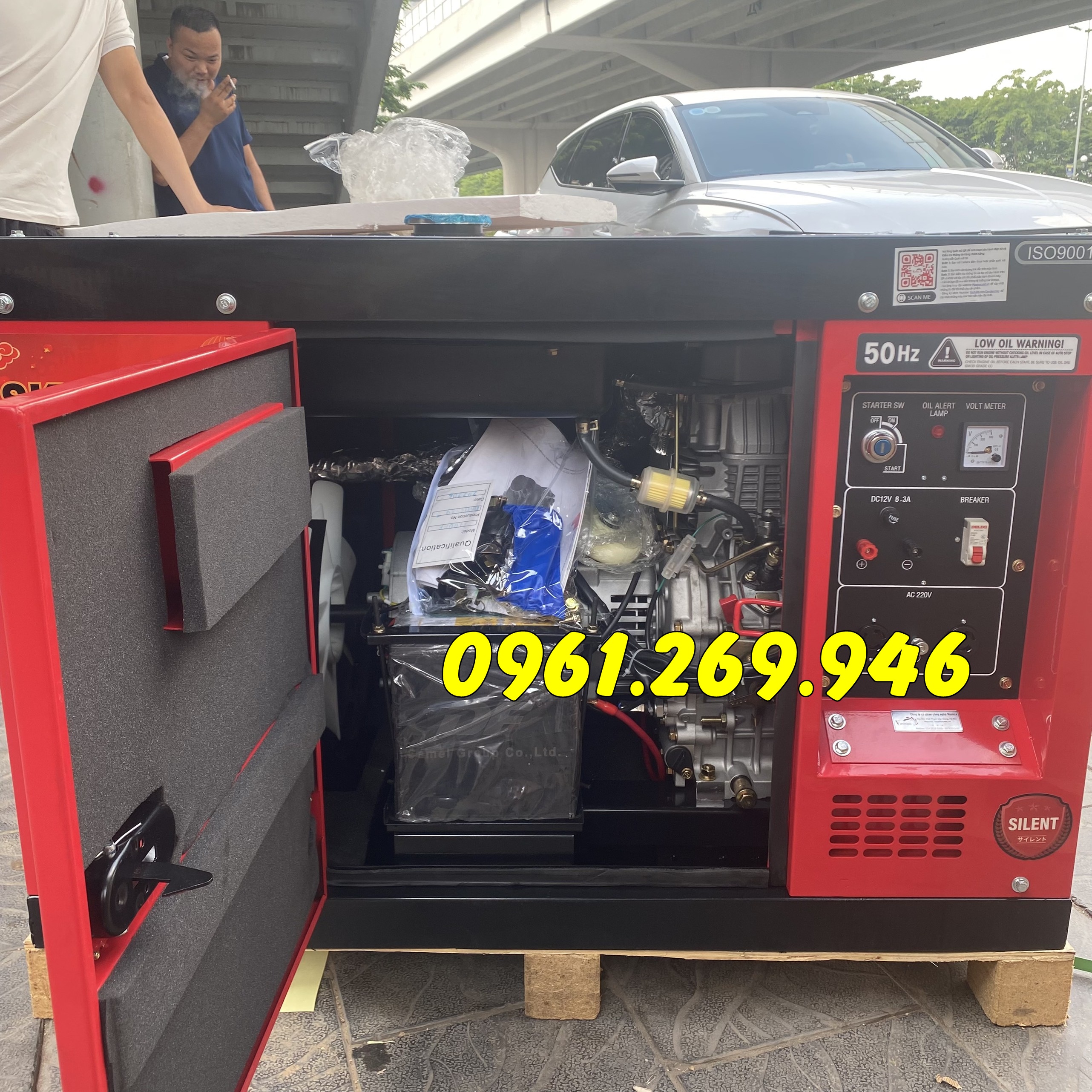 Máy phát điện 6kw chạy dầu Sumokama SK9700TD có cổng ATS