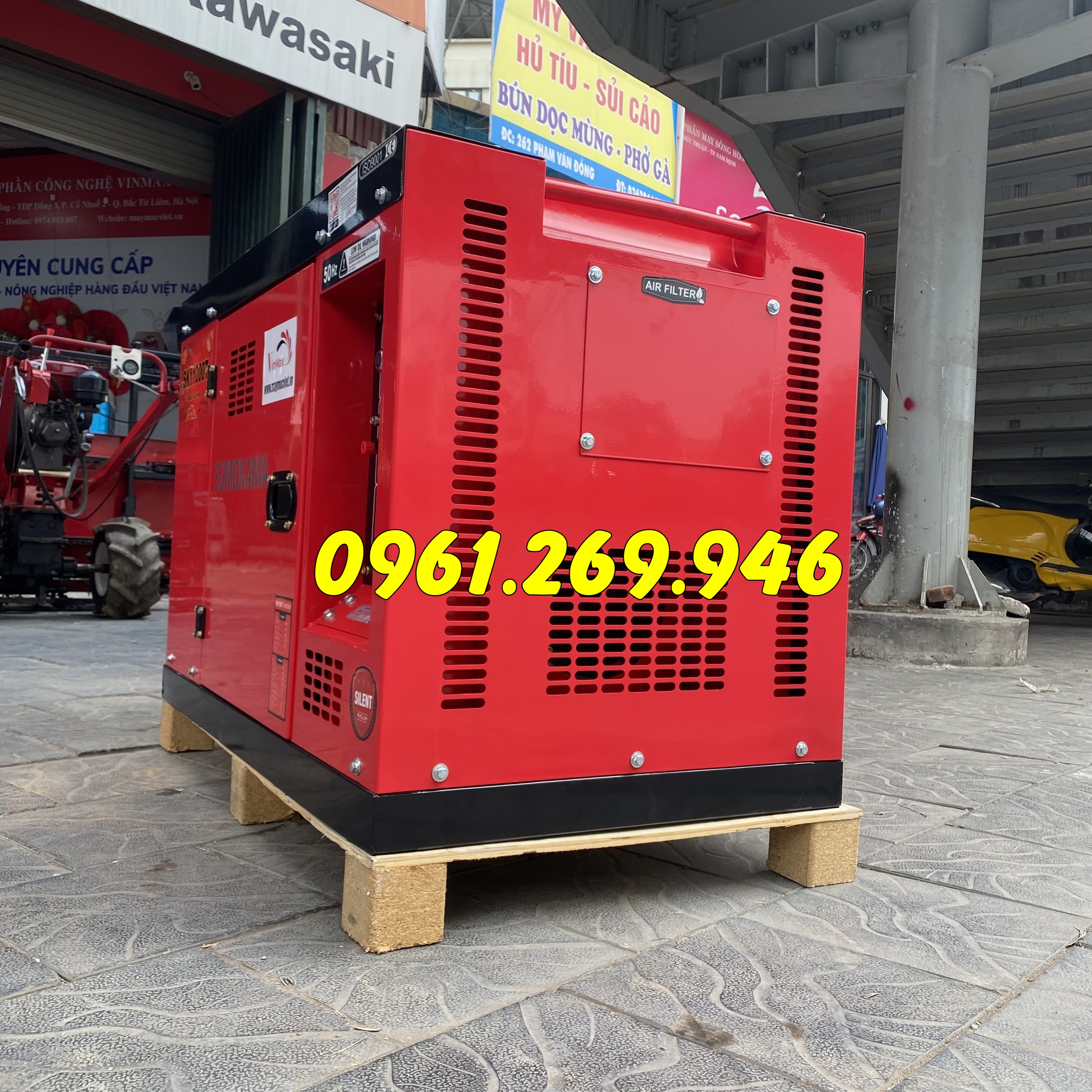 Máy phát điện 6kw chạy dầu Sumokama SK9700TD có cổng ATS