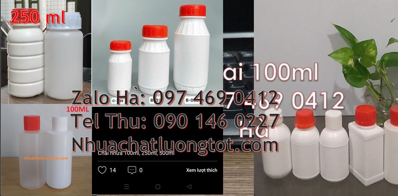 Bán chai nhựa nhỏ 250ml đựng gia vị,chai nhựa 100ml đựng dầu rửa bát