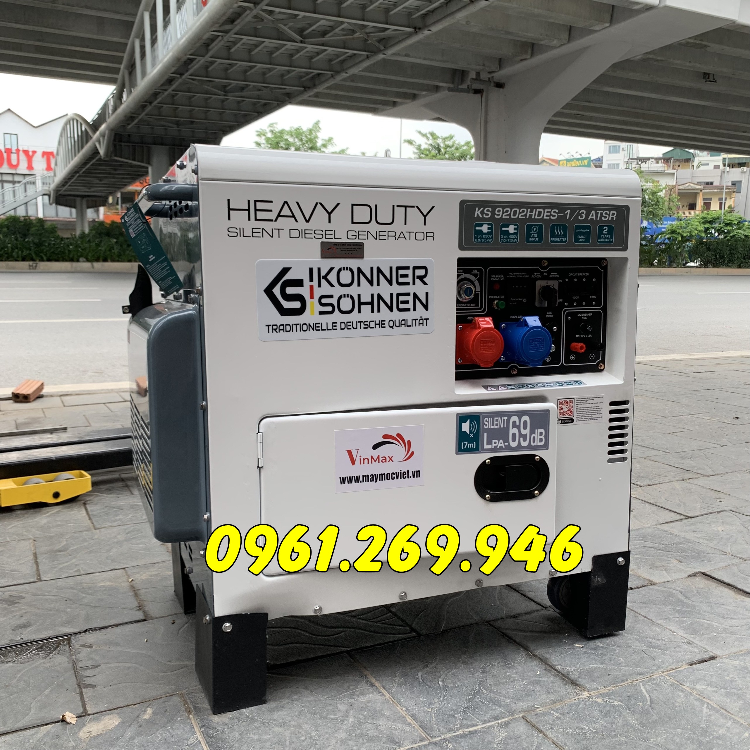Máy phát điện 8kw chạy dầu Kohner & Sohnen KS 9202DES - 1/3ATSR