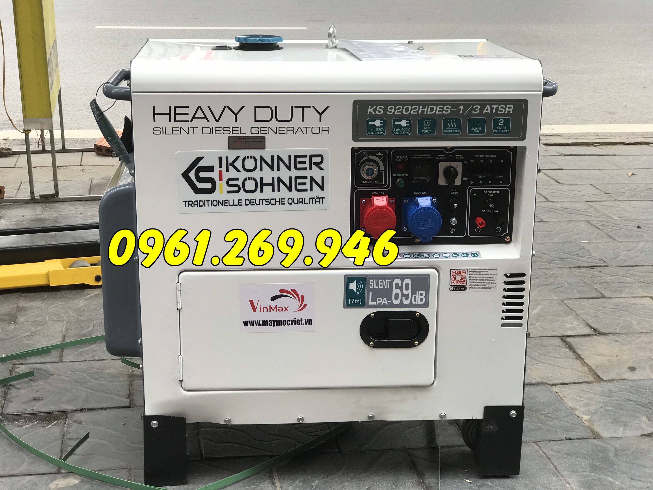 Máy phát điện 8kw chạy dầu Kohner & Sohnen KS 9202DES - 1/3ATSR