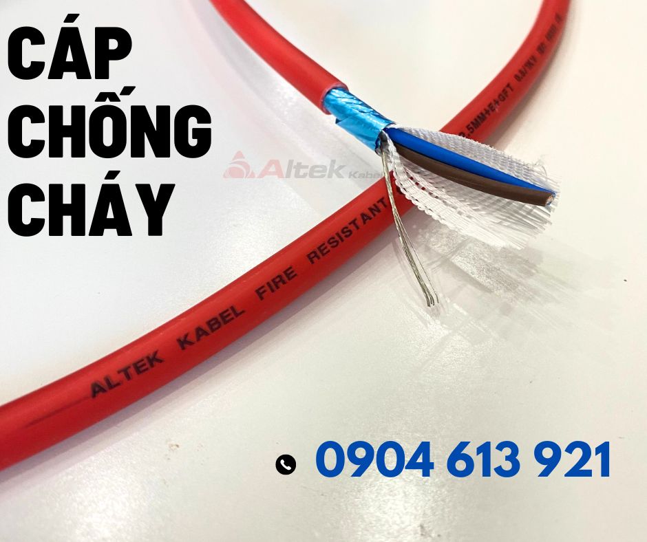 Cáp chống cháy chống nhiễu aminang chịu nhiệt 2x1.5mm, 2x1.0mm