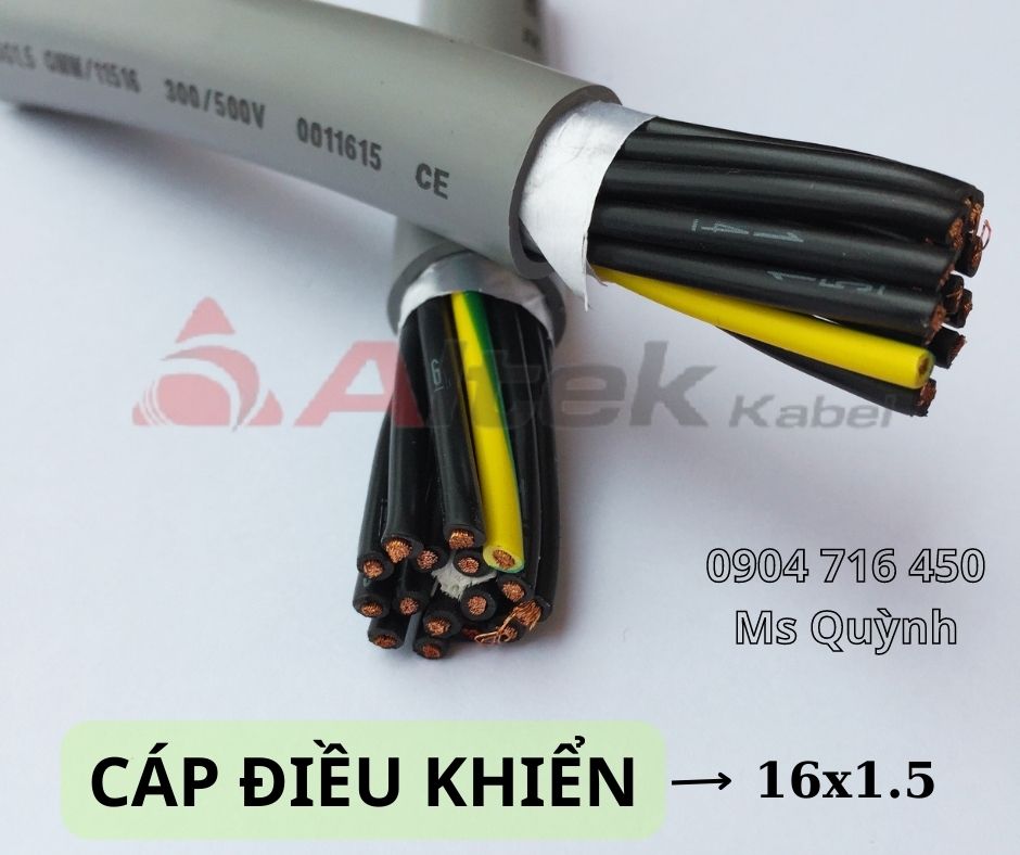 Cáp điều khiển 16x0.5, 16x0.75, 16x1.0,16x1.5 Altek Kabel