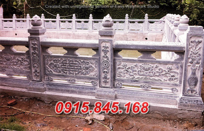08 Lan can đá xanh tự nhiên đẹp nhất Yên Bái
