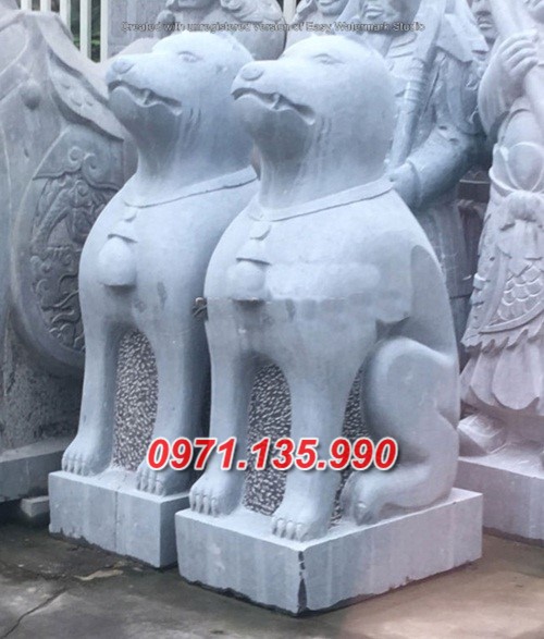 Chó đá đẹp - Mẫu tượng chó bằng đá đơn giản đẹp bán Sài Gòn
