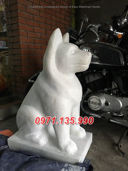 Chó đá đẹp - Mẫu tượng chó bằng đá đơn giản đẹp bán Sài Gòn