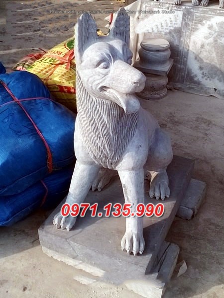 Chó đá đẹp - Mẫu tượng chó bằng đá đơn giản đẹp bán Sài Gòn