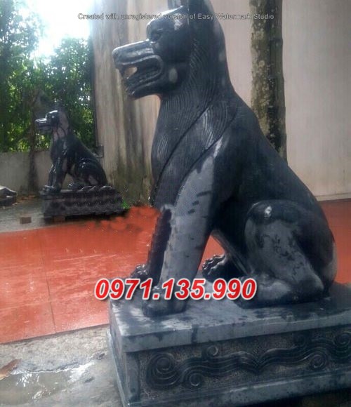 Chó đá đẹp - Mẫu tượng chó bằng đá đơn giản đẹp bán Sài Gòn