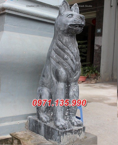 Chó đá đẹp - Mẫu tượng chó bằng đá đơn giản đẹp bán Sài Gòn