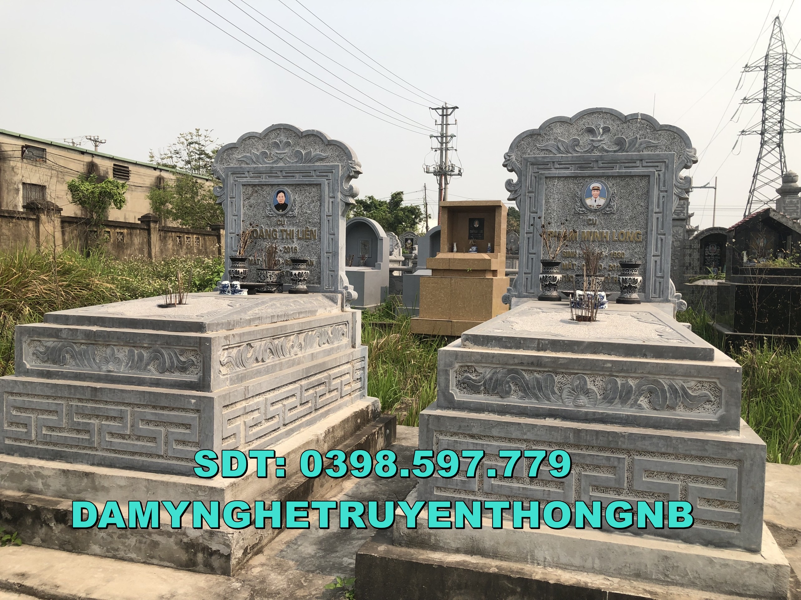 tốp mộ đá tam sơn đá xanh đen đẹp nguyên khối trên toan quốc
