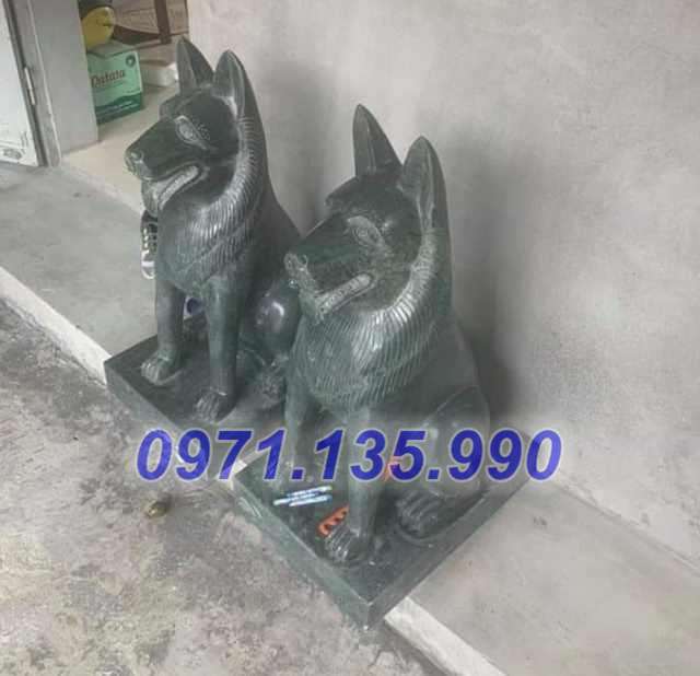 Chó đá đẹp - Mẫu tượng chó bằng đá đơn giản đẹp bán Tiền Giang