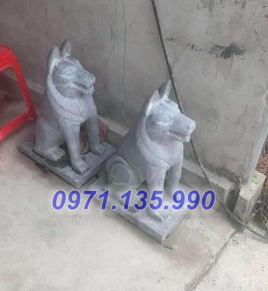 Chó đá đẹp - Mẫu tượng chó bằng đá đơn giản đẹp bán Tiền Giang