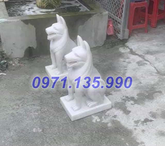 Chó đá đẹp - Mẫu tượng chó bằng đá đơn giản đẹp bán Tiền Giang