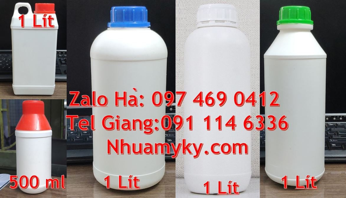 Bán chai nhựa lớn hdpe màu trắng,chai nhựa hdpe 1l đựng hóa chất giá