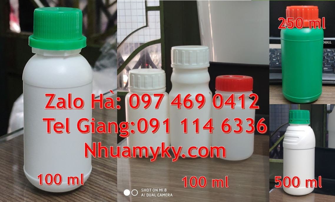 Bán chai nhựa nhỏ 500ml đựng hóa chất,chai nhựa nhỏ đựng thuốc nông ng