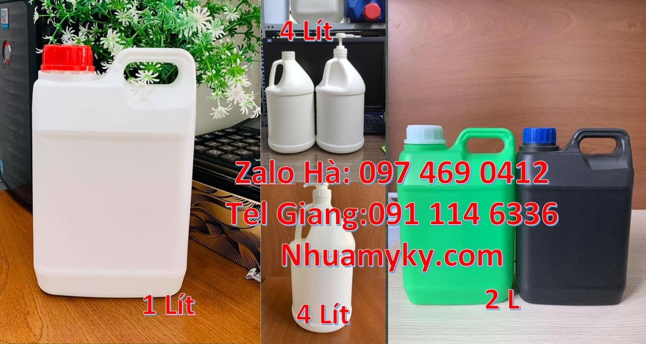 Bán can nhựa loại nhỏ đựng hóa chất,can nhựa 4l đựng thực phẩm giá rẻ
