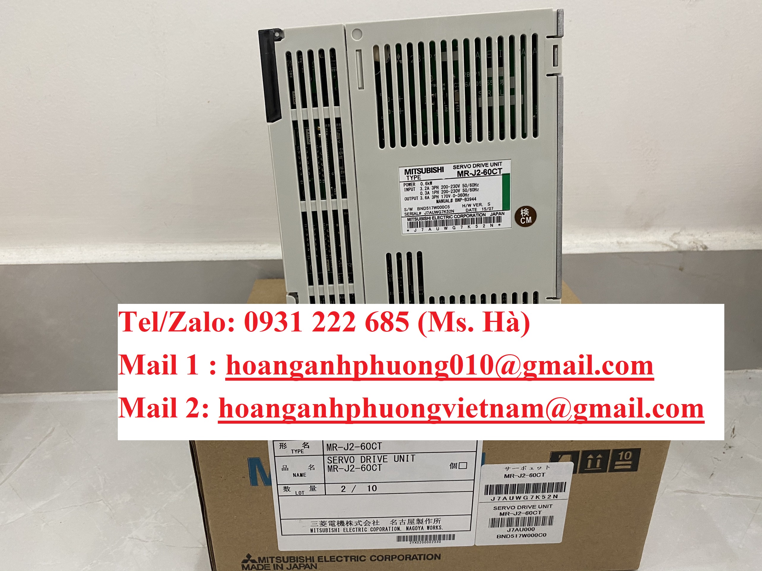 Bộ điều khiển nhập khẩu servo mitsubishi MR-J2-60CT