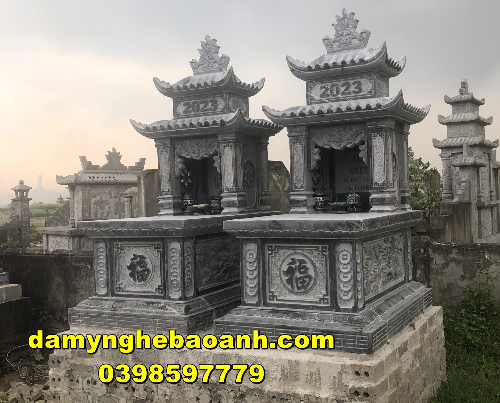 tham khảo mẫu mộ đá đẹp lắp ghép tại bắc ninh