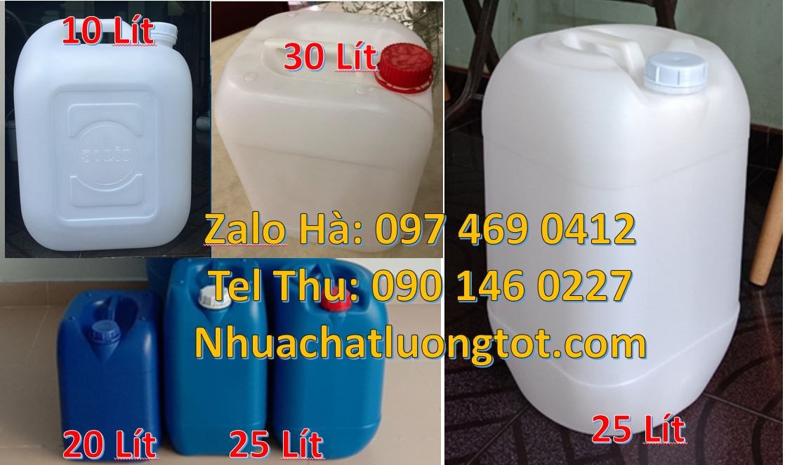 Bán can nhựa lớn 30l đựng hóa chất,can nhựa hdpe màu trắng loại lớn