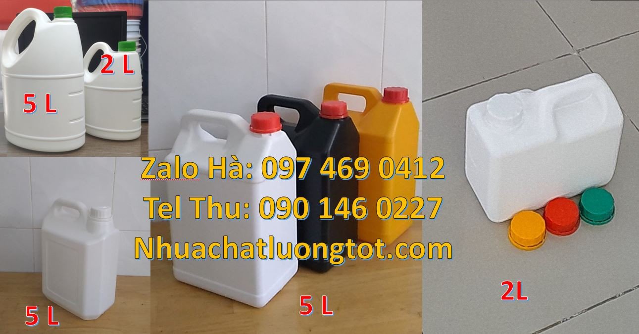 Bán can nhựa nhỏ  đựng hóa chất,can nhựa 5l đựng dầu ăn,can nhựa quai