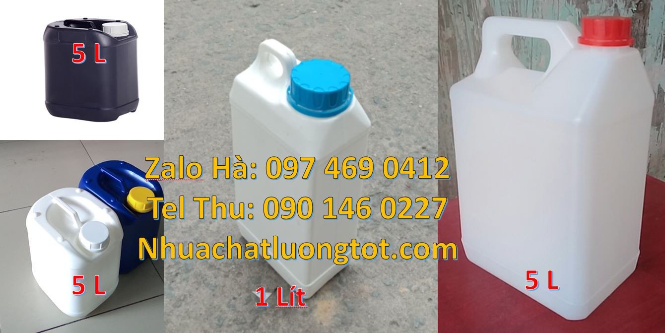 Bán can nhựa nhỏ  đựng hóa chất,can nhựa 5l đựng dầu ăn,can nhựa quai
