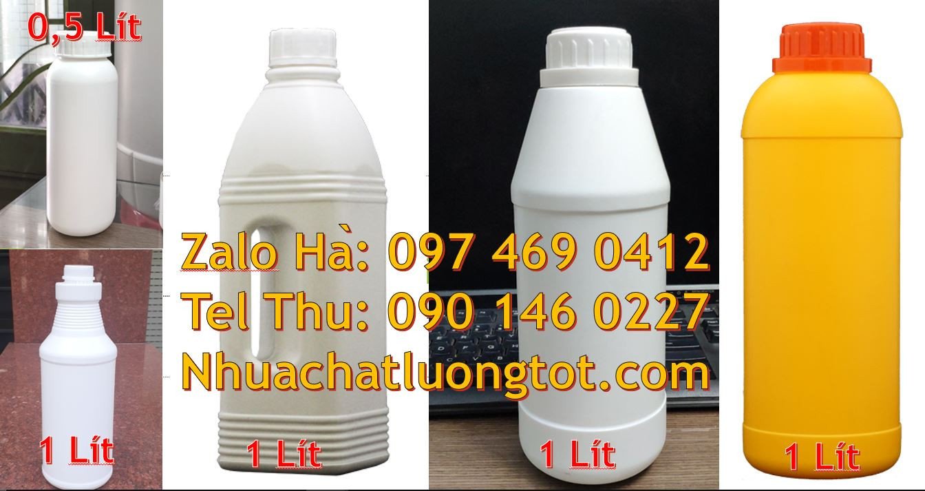 Bán chai nhựa lớn 0.5l màu trắng,chai nhựa tròn hdpe 1l giá rẻ nhất hc