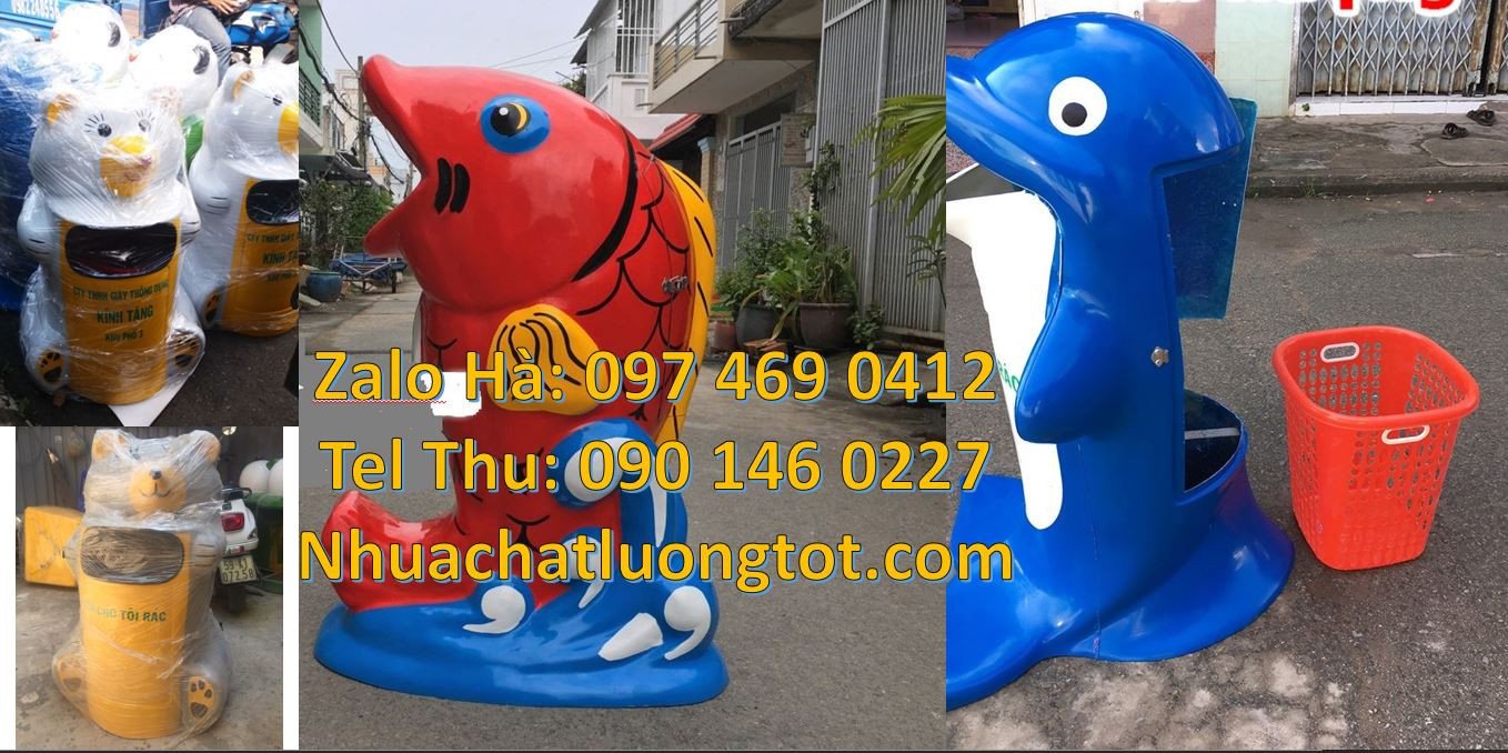 Bán thùng rác hình con vật giá rẻ,thùng rác hình con gấu trúc rẻ đẹp
