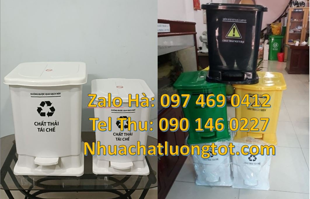 Bán thùng rác y tế giá rẻ,thùng rác y tế có nắp đậy,thùng rác y tế 20l