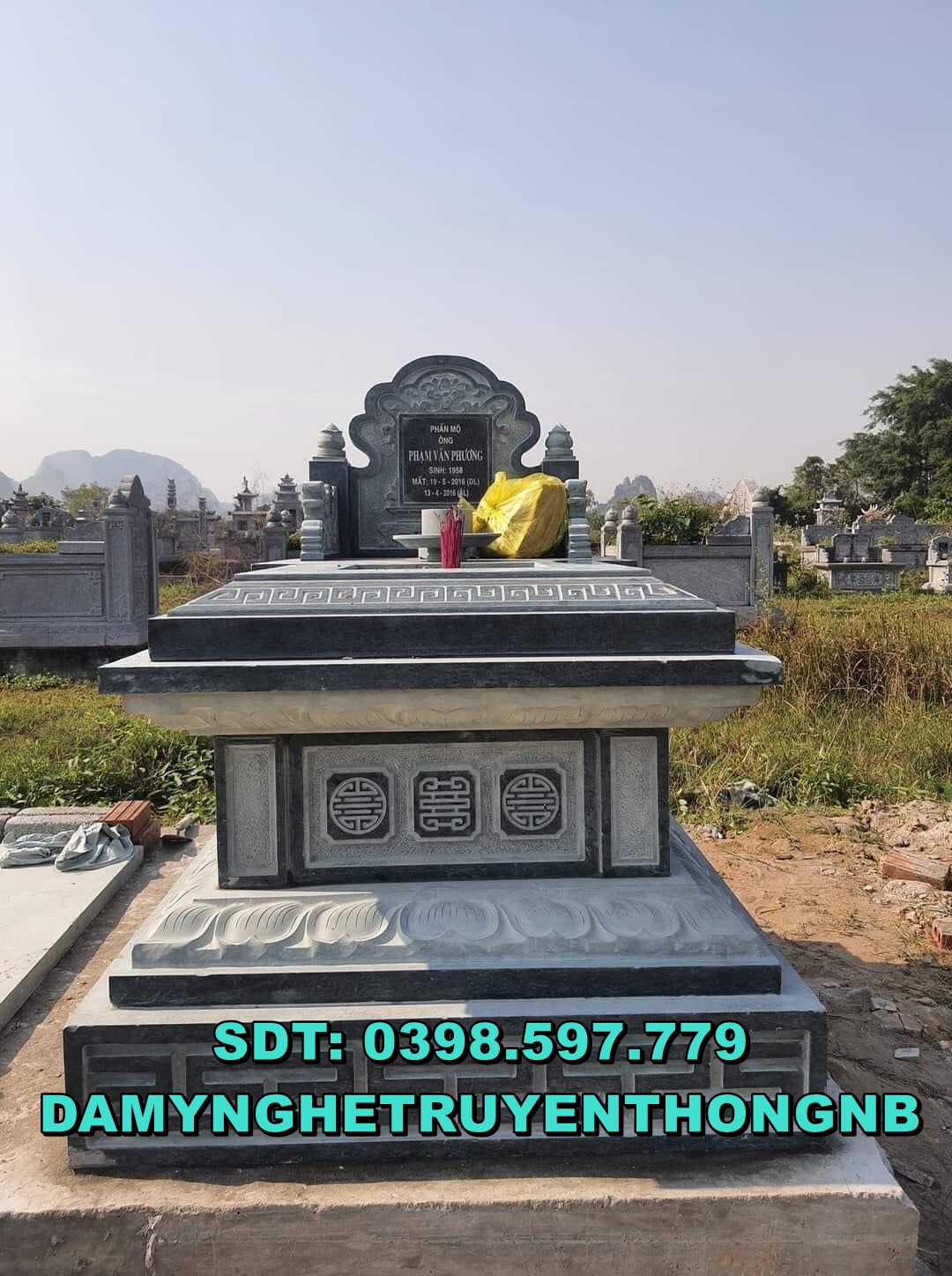 mẫu mộ đá tam cấp độc dáo tại hải phòng-quảng ninh