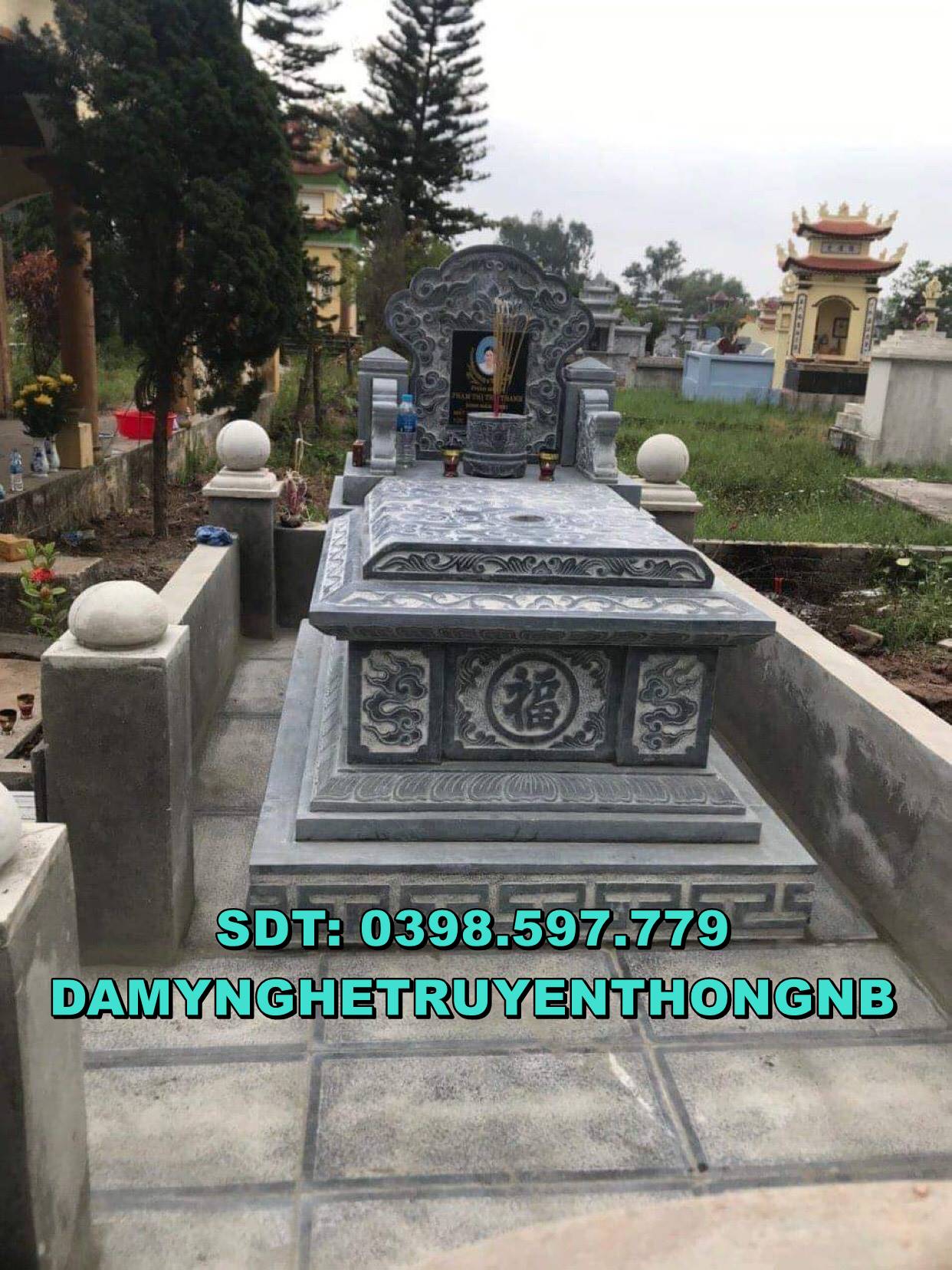mẫu mộ đá tam cấp độc dáo tại hải phòng-quảng ninh