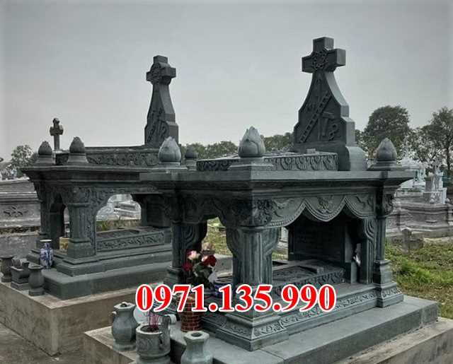 lăng mộ đạo - Mẫu mộ đạo công giáo bằng đá xanh đẹp bán Ninh Thuận