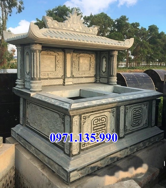 Mộ đá song thân - Mẫu mộ phu thê bằng đá để hài cốt bán Ninh Thuận