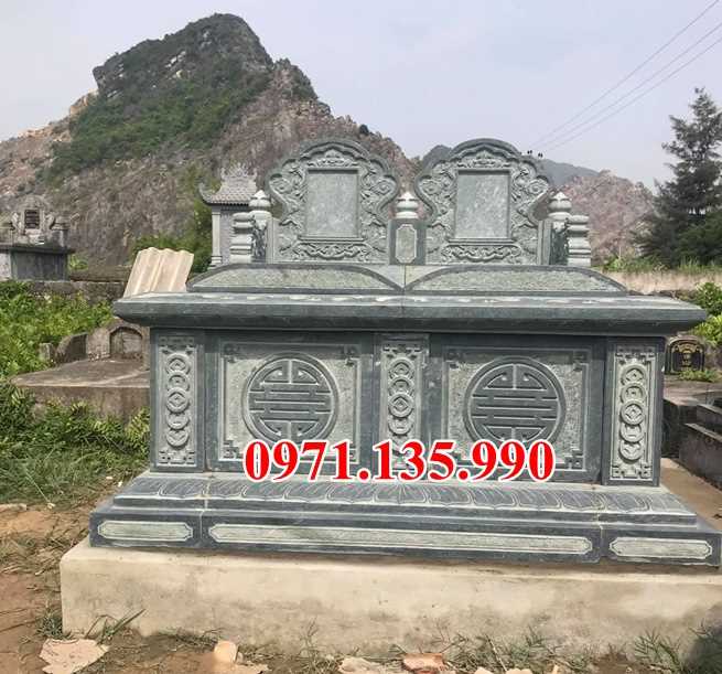 Mộ đá quây - Mẫu chụp mộ bằng đá xanh đẹp bán Ninh Thuận