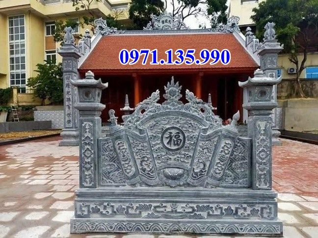 Cuốn thư đá nhà thờ họ - Mẫu bình phong bằng đá đẹp bán tại hà nội