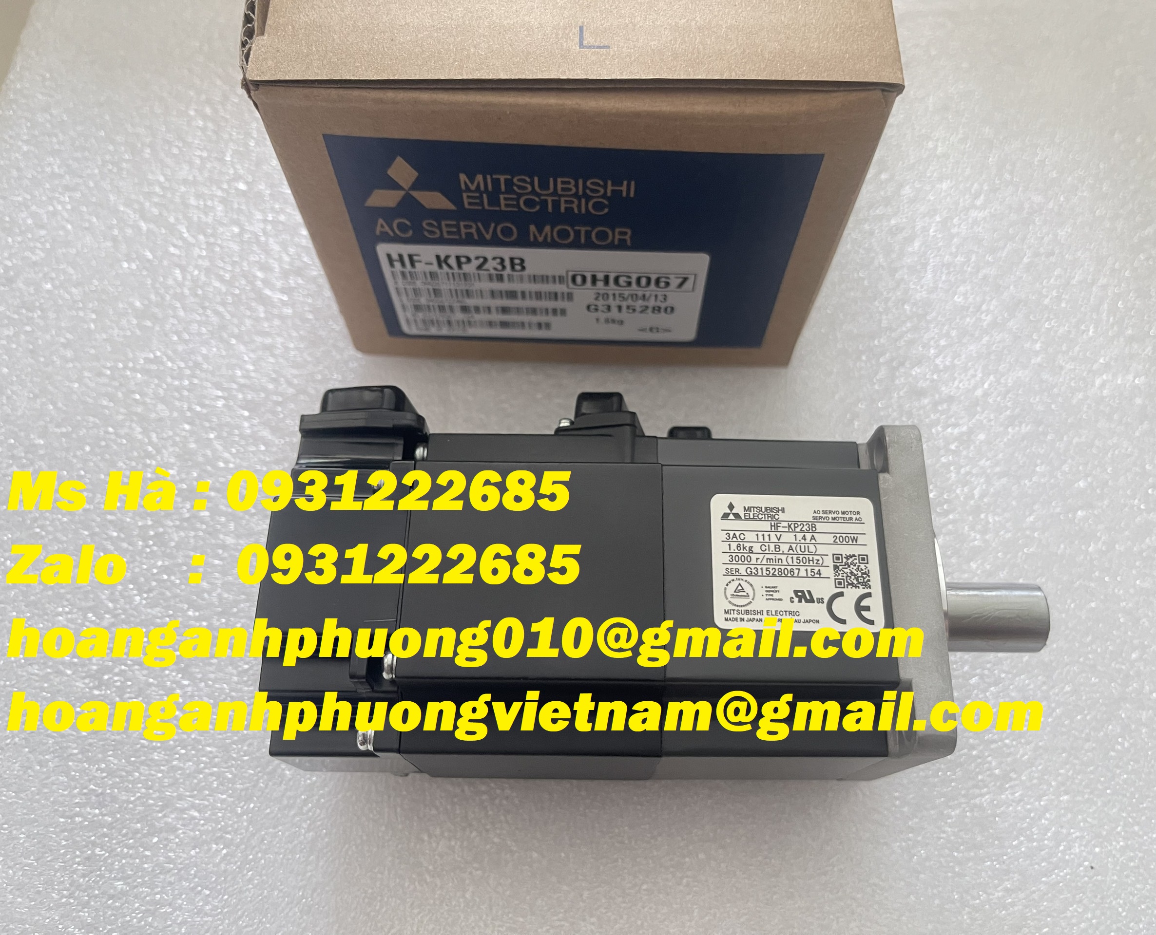 Servo có phanh chính hãng dòng mitsubishi HF-KP23B