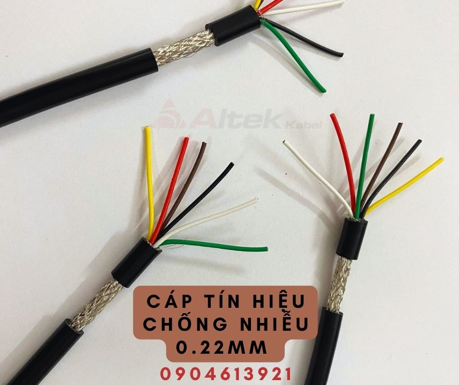 Cáp tín hiệu chống nhiễu 2/4/6/8 lõi 0.22mm