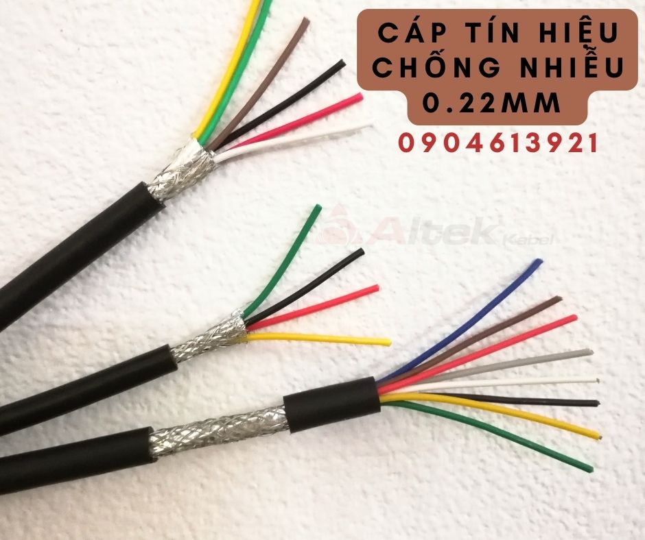 Cáp tín hiệu chống nhiễu 2/4/6/8 lõi 0.22mm