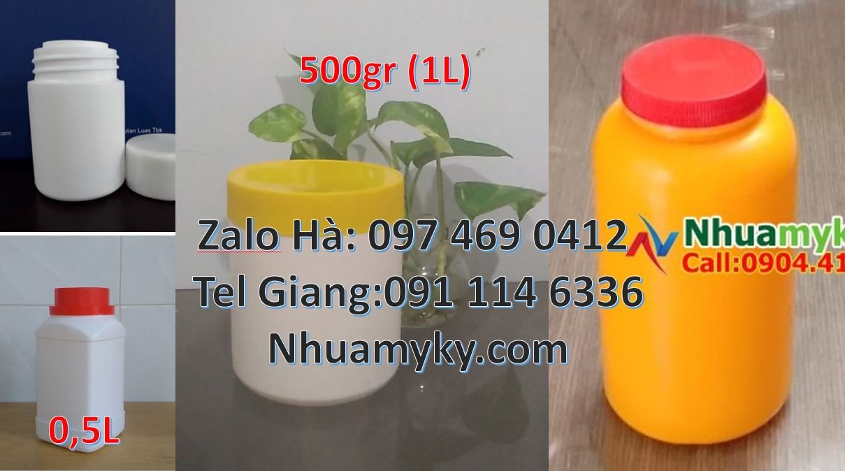 Bán hũ nhựa đựng bánh kẹo,hũ nhựa đựng hóa chất công nghiệp giá rẻ hcm