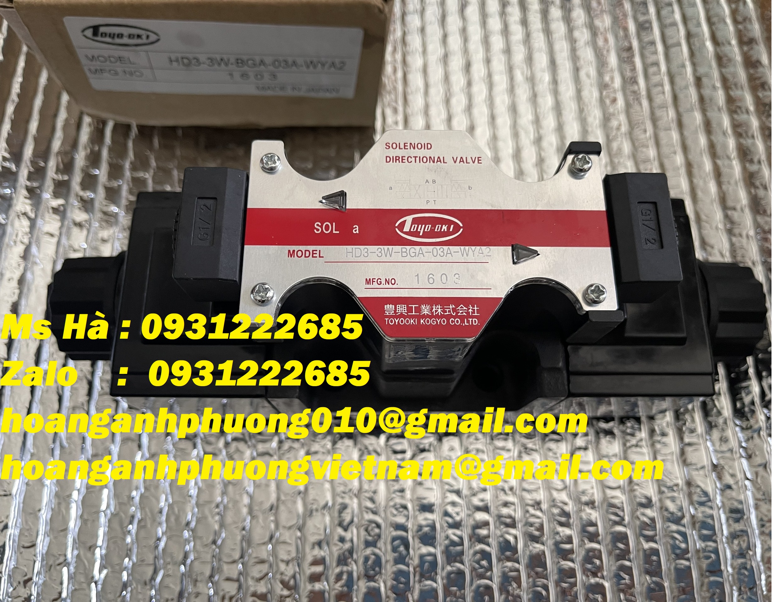 TOYO-OKI hàng mới 100% - van HD3-3W-BGA-03A-WYA2 - giá tốt